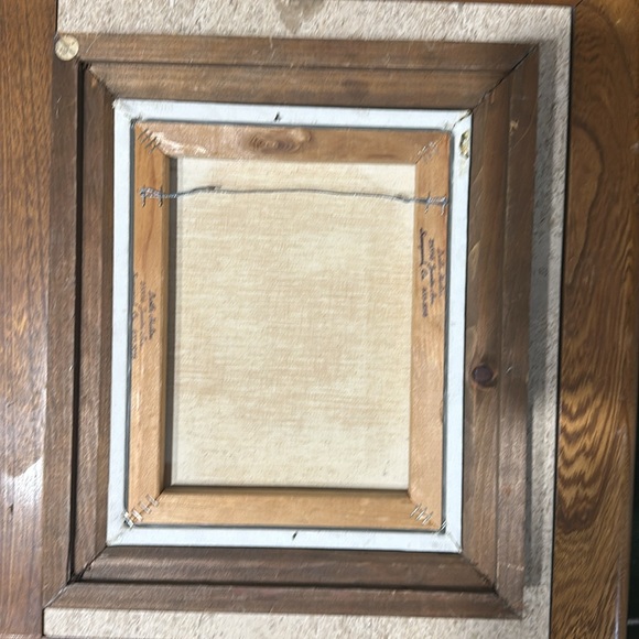 Vintage Framed Oil Painting Floral Art Wood Frame by Lucille Haskins - Picture 8 of 8